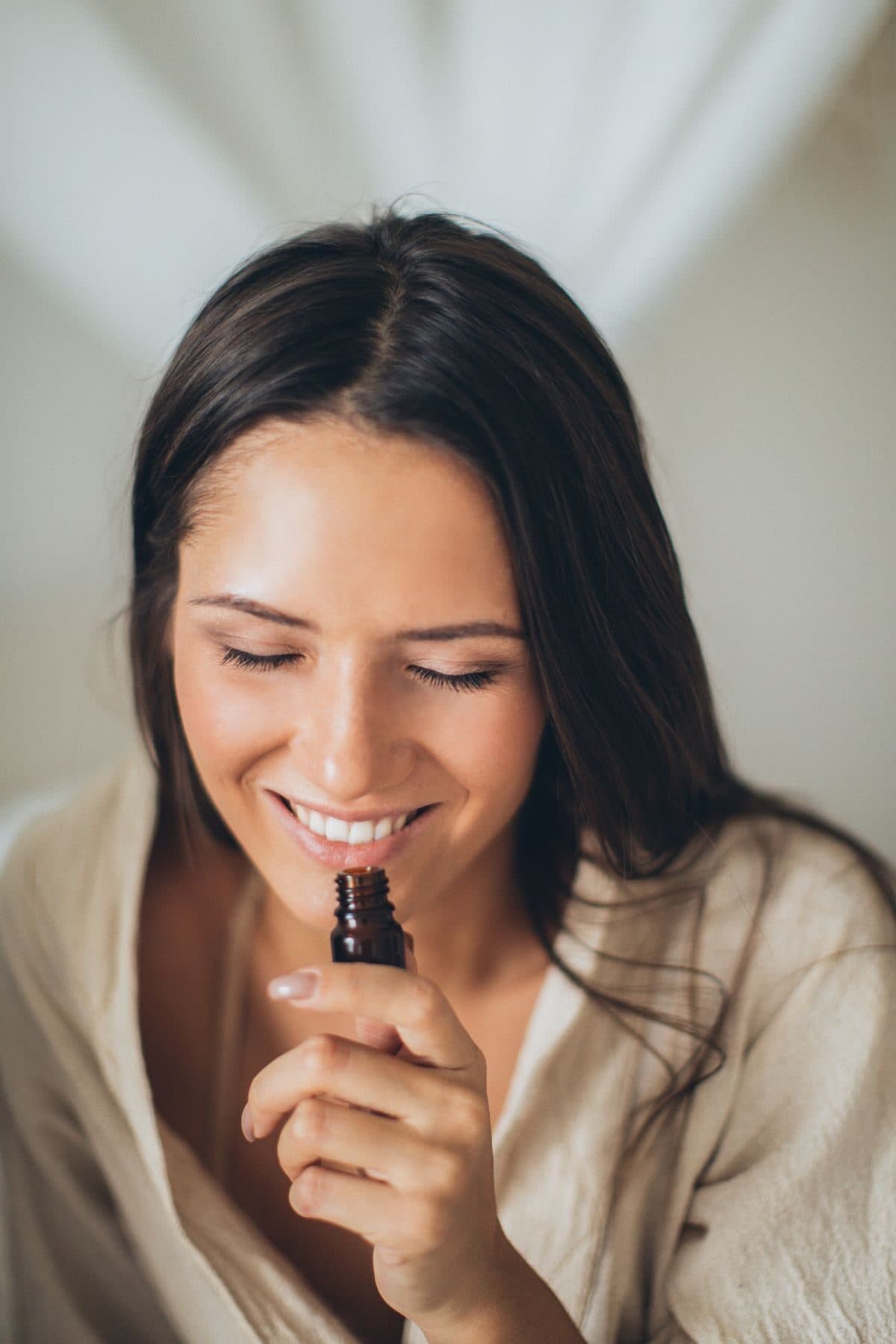 A happy Glycofin customer enjoying her daily wellness routine
